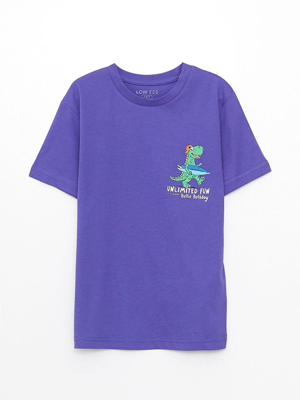 LCW ECO Crew Neck Printed Short Sleeve Boys' T-Shirt -S3CJ06Z4-SYR