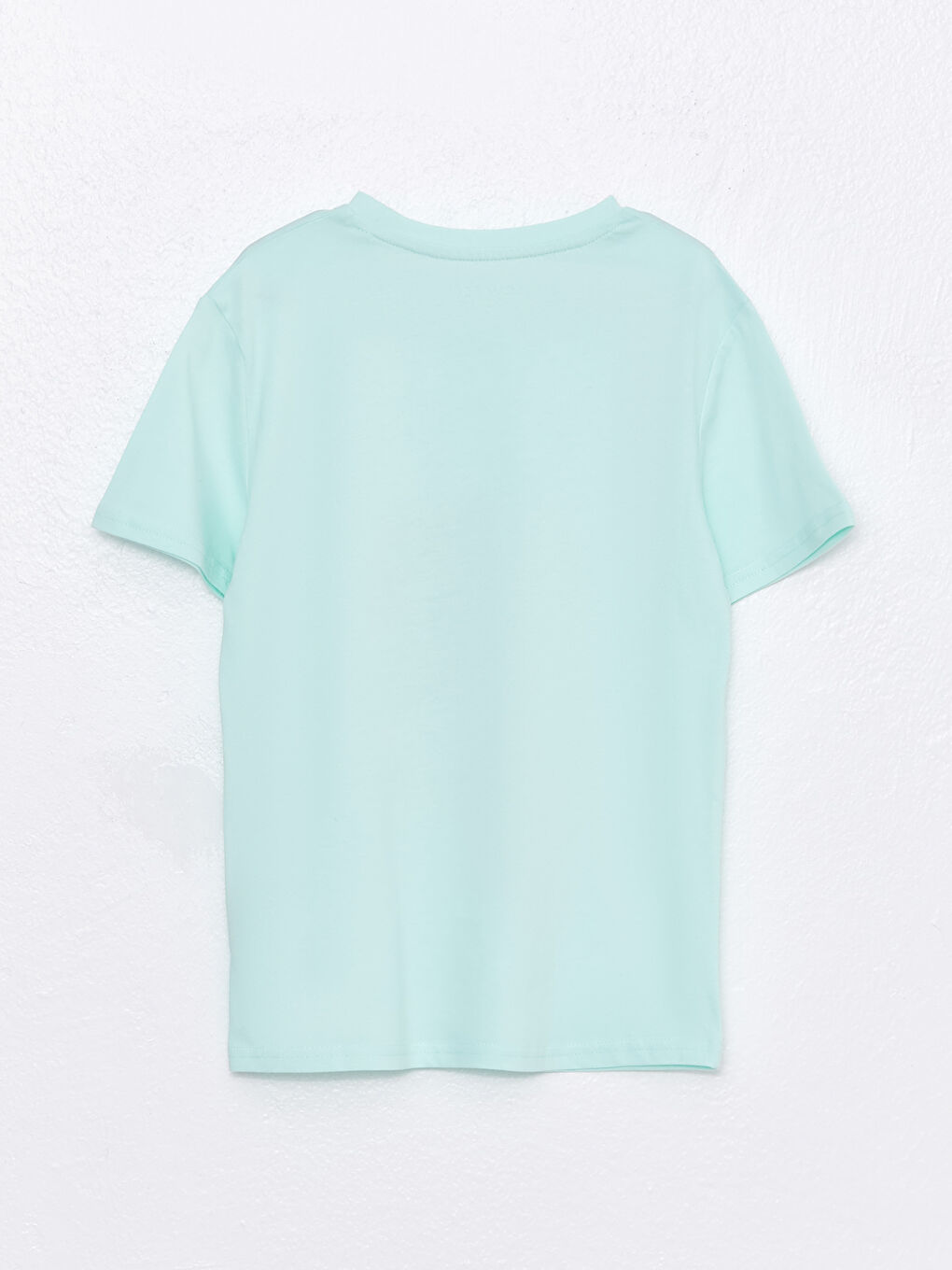 Turkuaz Bisiklet Yaka Baskılı Kısa Kollu Erkek Çocuk Tişört-1