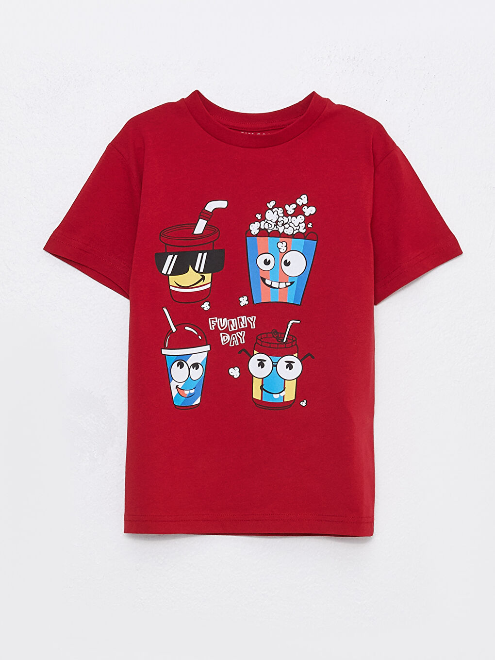 Crew Neck Printed Short Sleeve Boys' T-Shirt