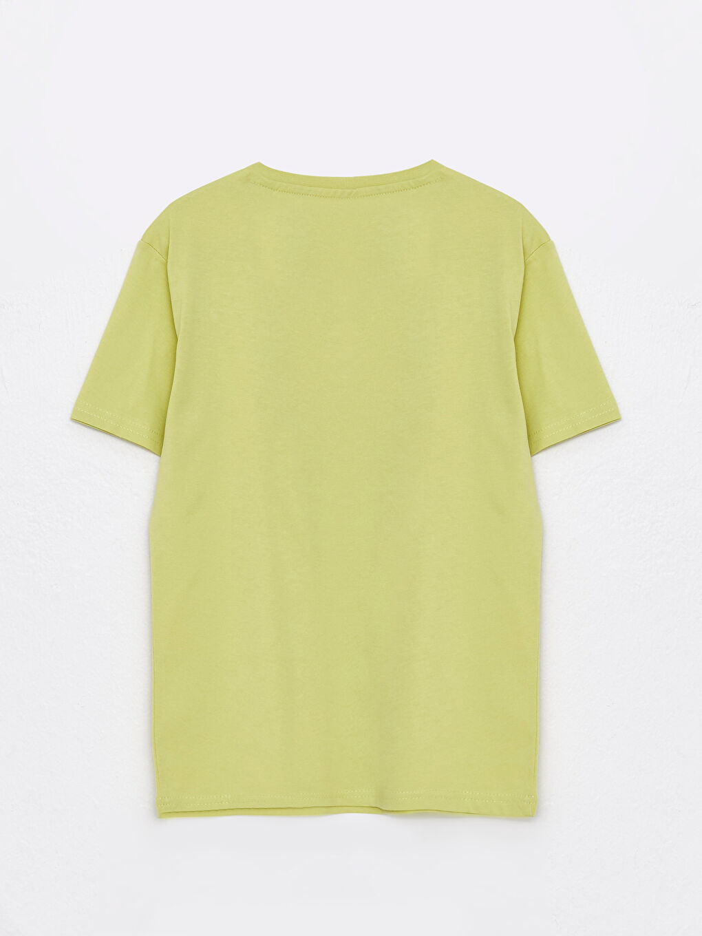 Yeşil Bisiklet Yaka Baskılı Kısa Kollu Erkek Çocuk Tişört-1