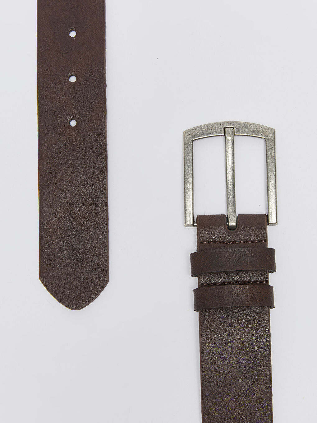 Kahverengi Deri Görünümlü Erkek Kemer-2