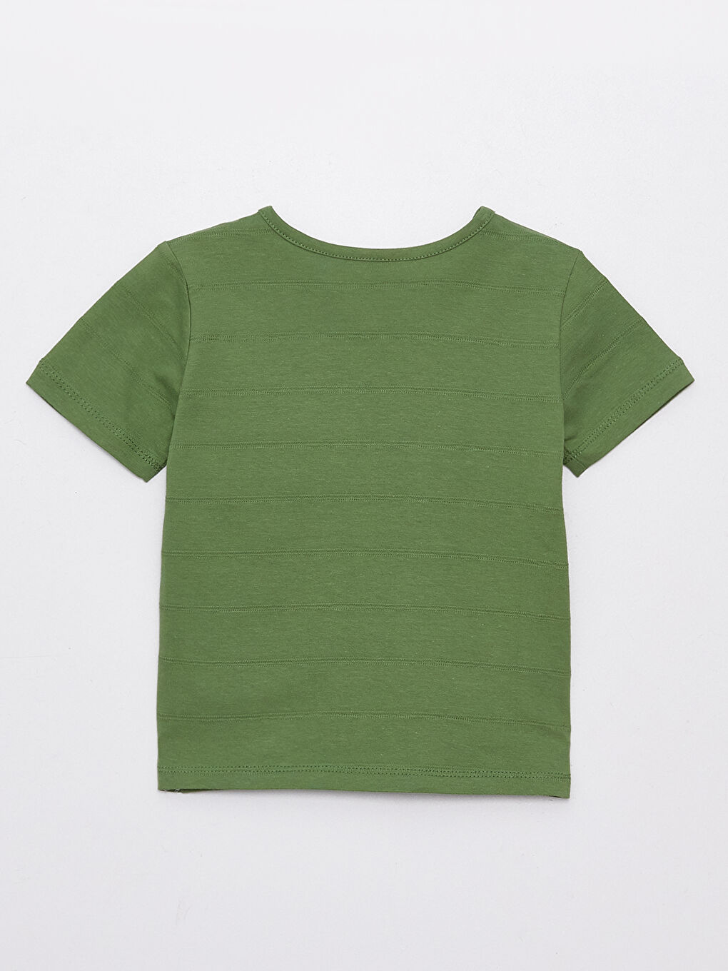 Yeşil Bisiklet Yaka Kısa Kollu Erkek Bebek Tişört-1