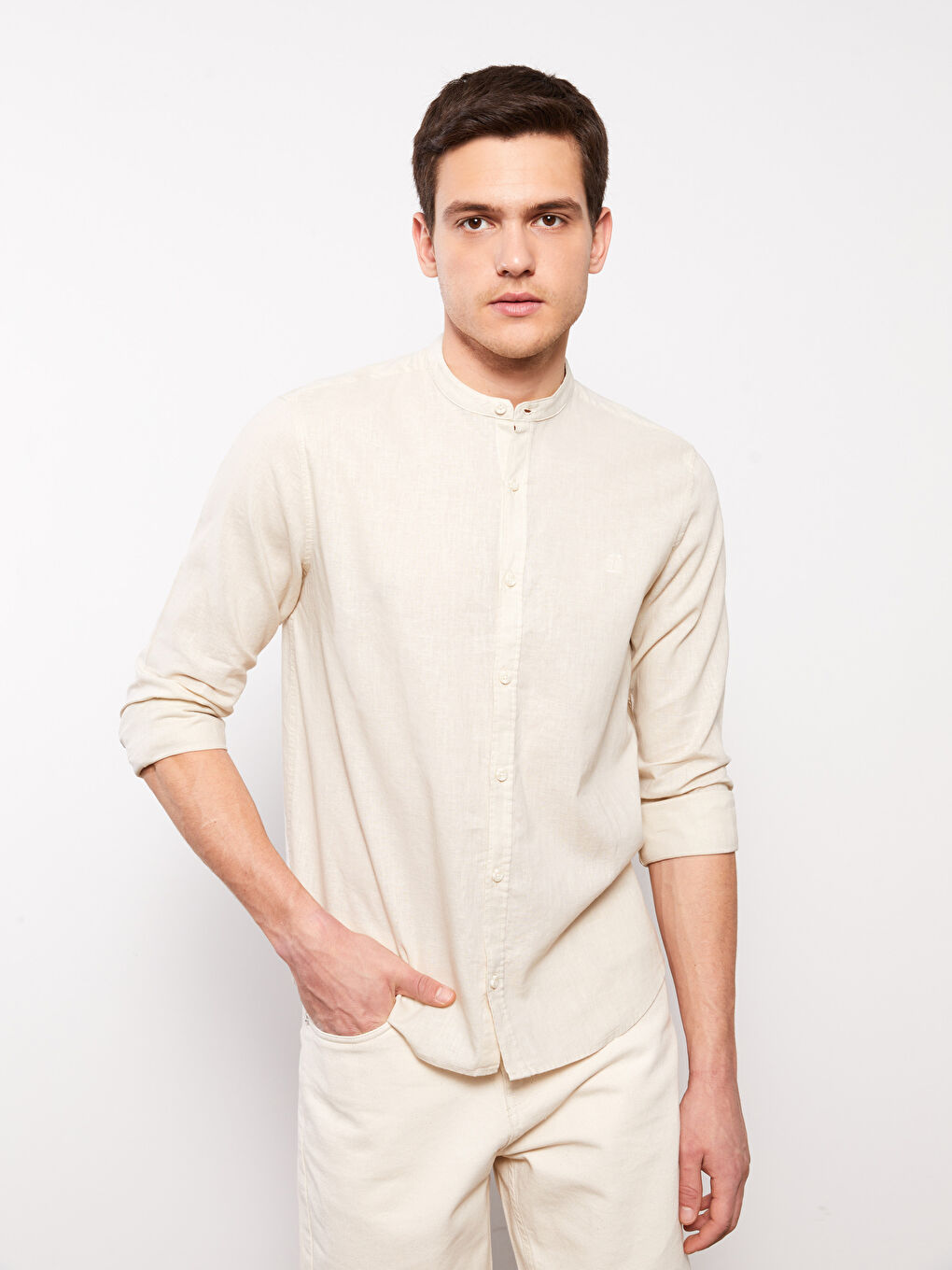 Рубашка Мужская С Длинным Рукавом Стандартного Кроя