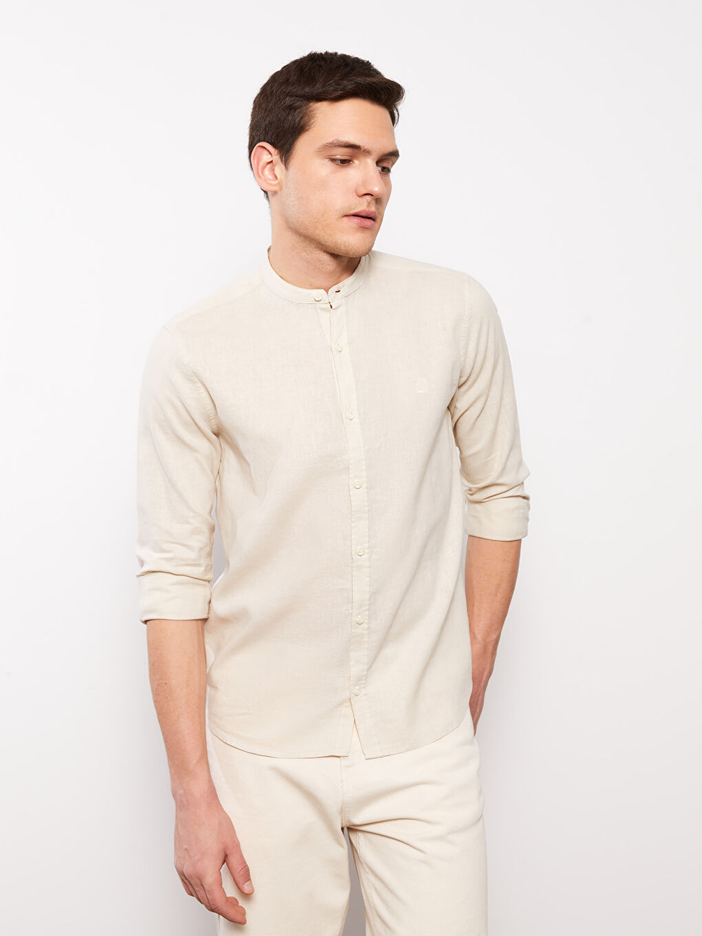 Рубашка Мужская С Длинным Рукавом Стандартного Кроя-1