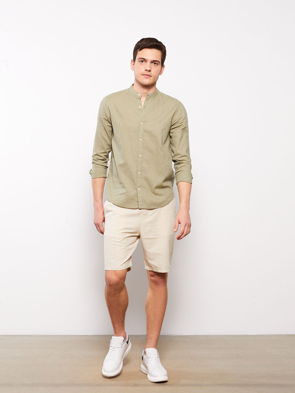 Рубашка Мужская С Длинным Рукавом Стандартного Кроя-2