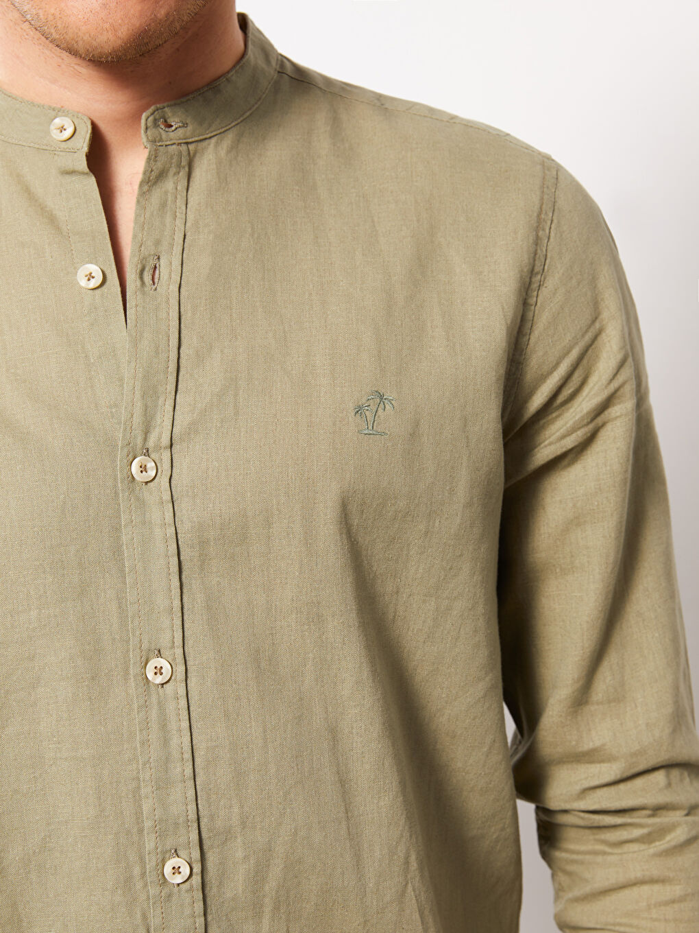 Рубашка Мужская С Длинным Рукавом Стандартного Кроя-3