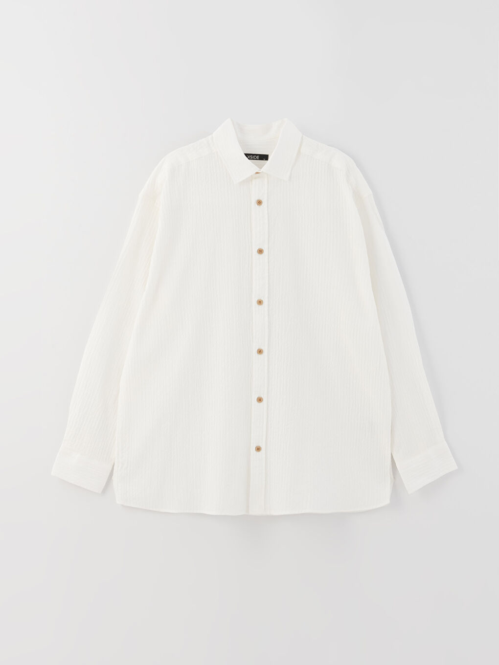 Relaxed Fit Long Sleeve Men's Shirt-5