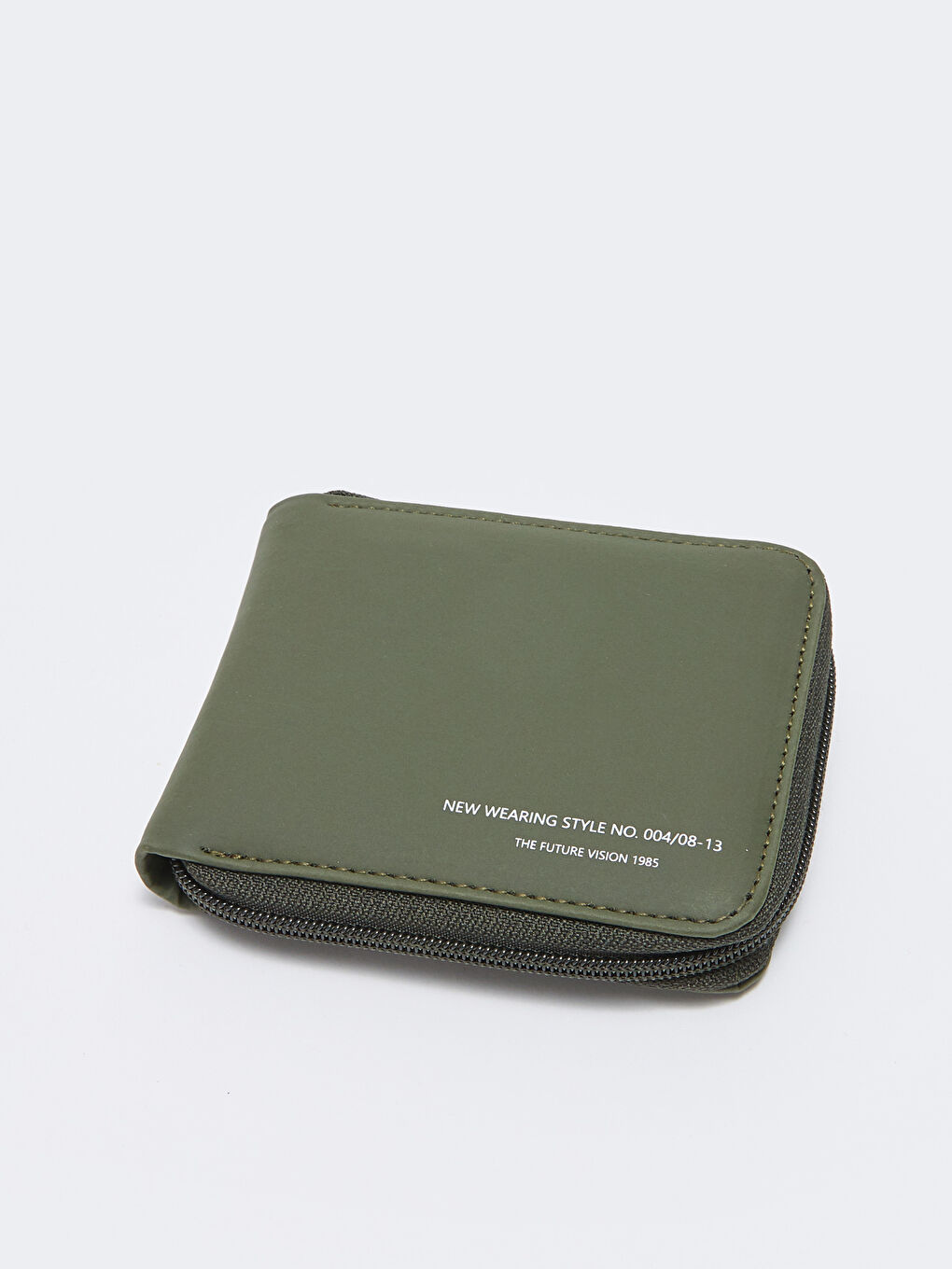 Haki Yazı Baskılı Erkek Cüzdan