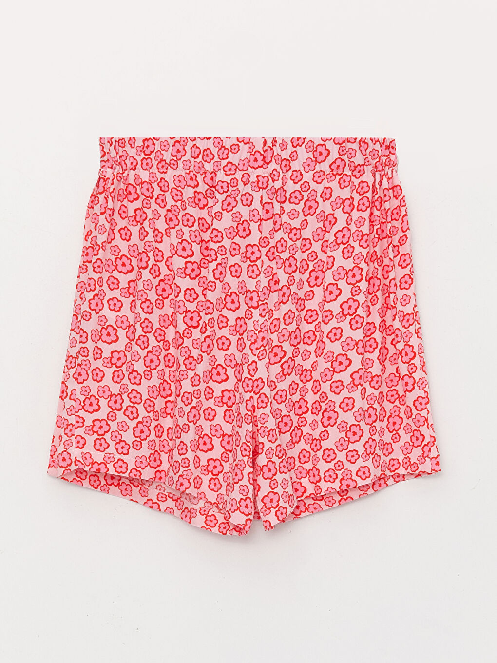 Pembe Beli Lastikli Desenli Kız Çocuk Şort Etek-2