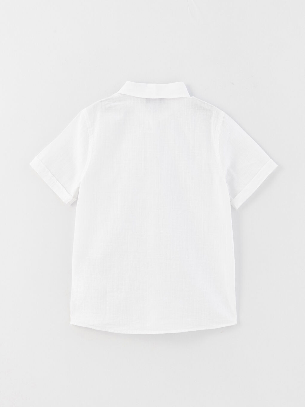 Beyaz Basic Kısa Kollu Erkek Çocuk Gömlek ve Papyon-1