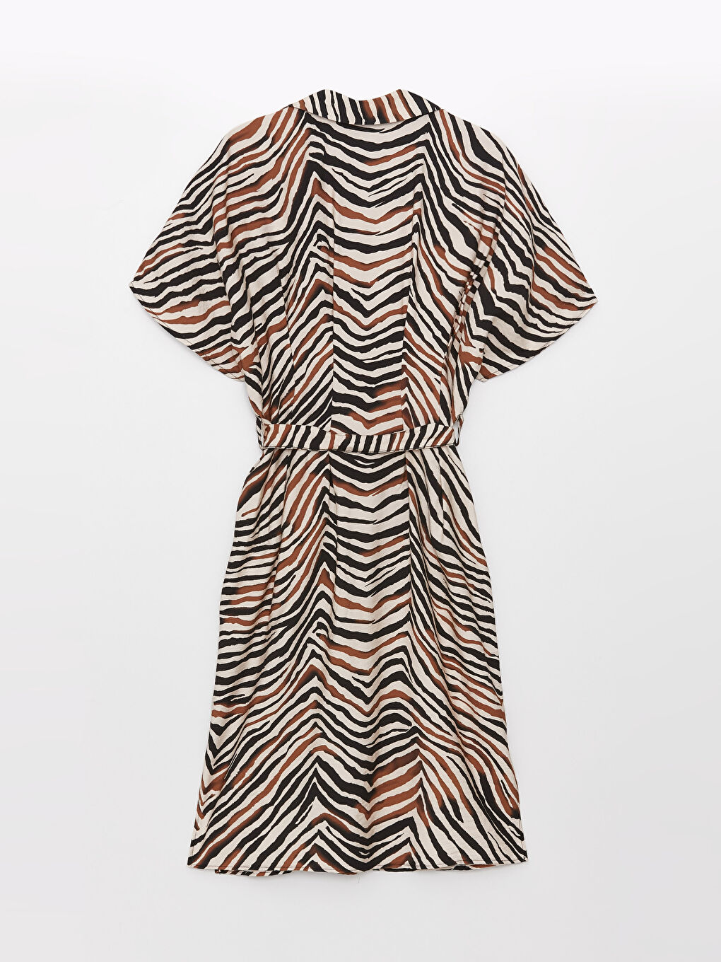 Patterned Short Sleeve Women's Shirt Dress -S3CK03Z8-LQB