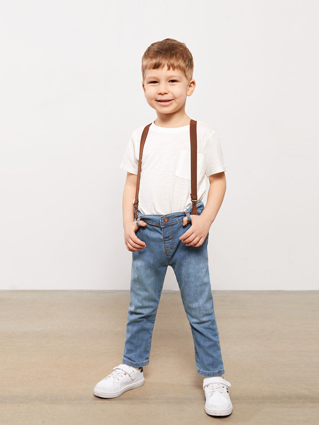 Basic Baby Boy Denim Trousers and Trouser Hangers 2-Pack -S3CK11Z1-311