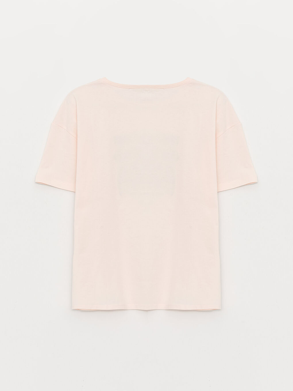 Pembe Bisiklet Yaka Baskılı Kısa Kollu Kadın Tişört Anne Kız Kombini-12