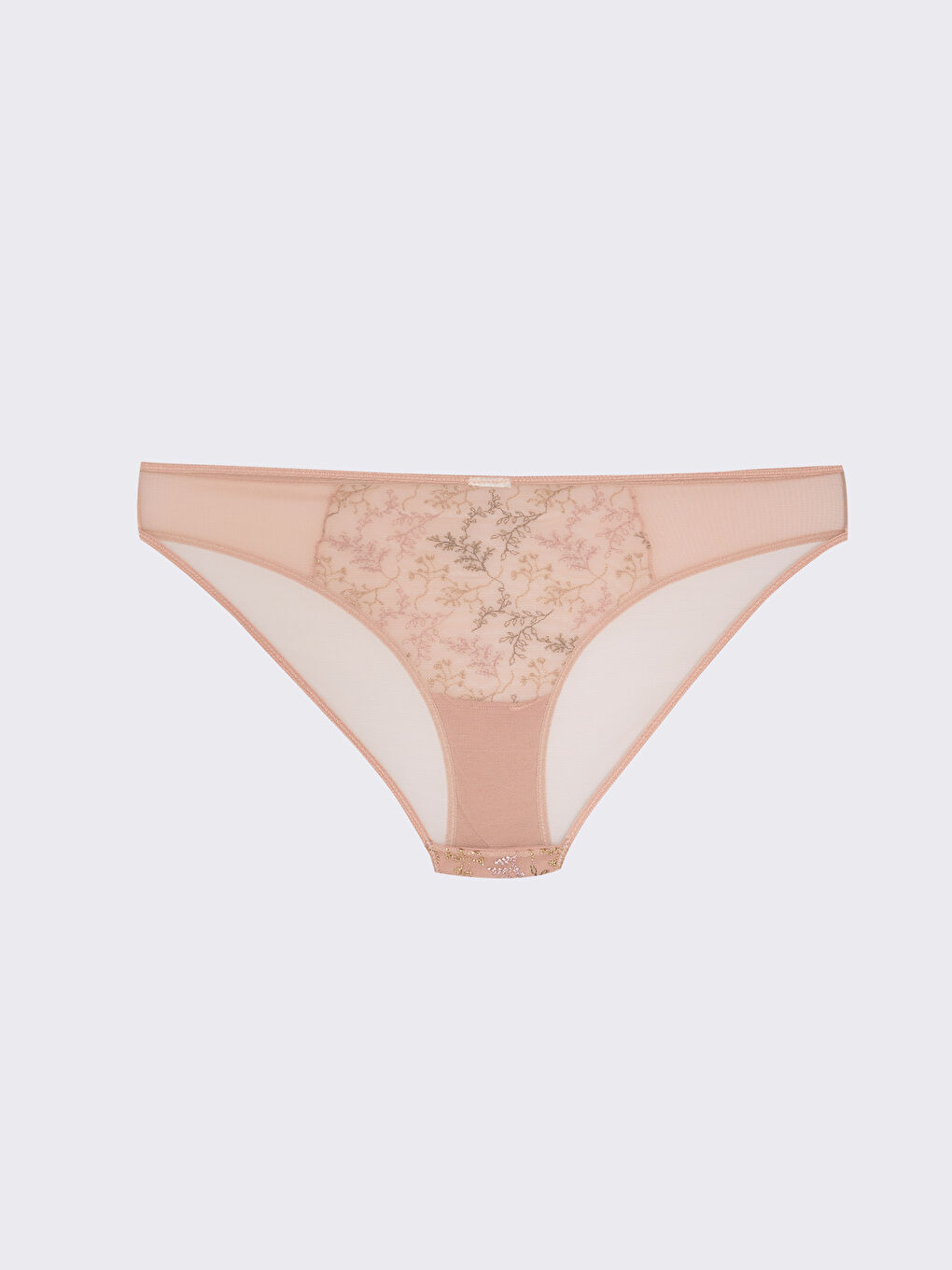 Pembe Nakışlı Fantezi Bikini Külot-1