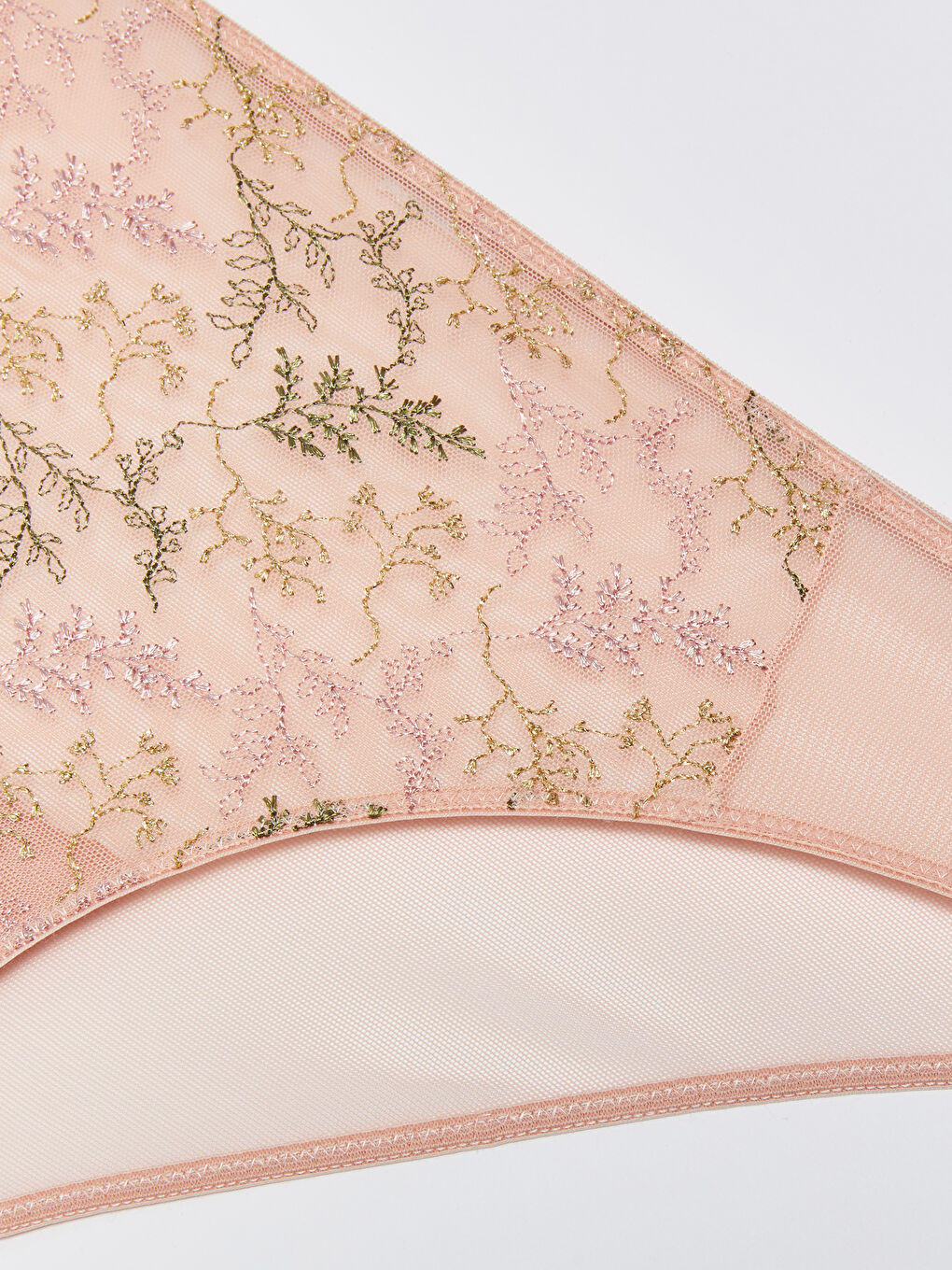 Pembe Nakışlı Fantezi Bikini Külot-2