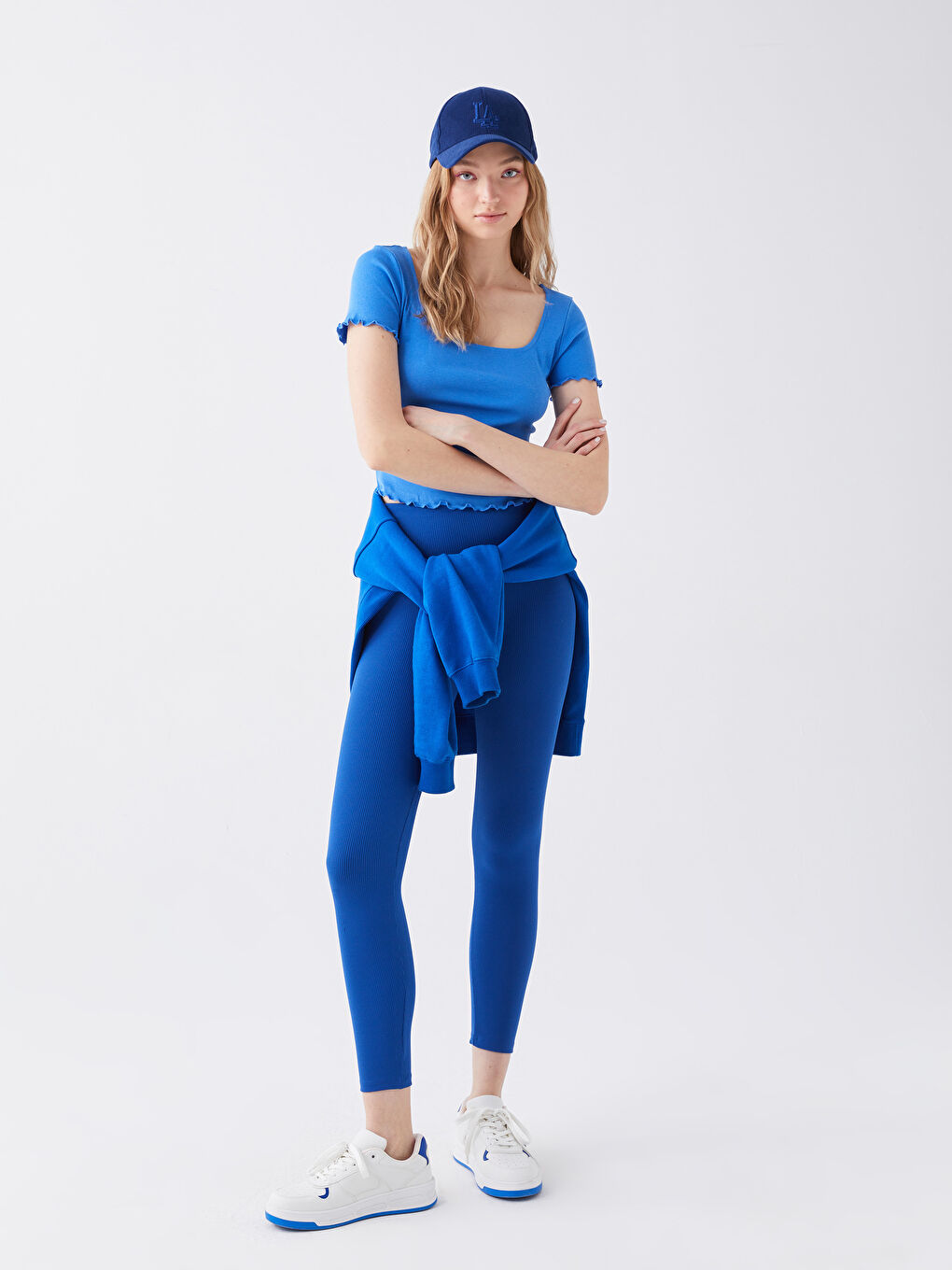 U Neck Plain Short Sleeve Women's T-Shirt-2