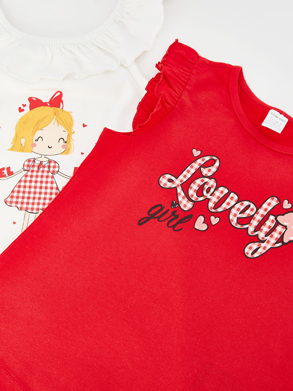 فيست مطبوع بياقة دائرية - بنات رضع - مجموعتين-3