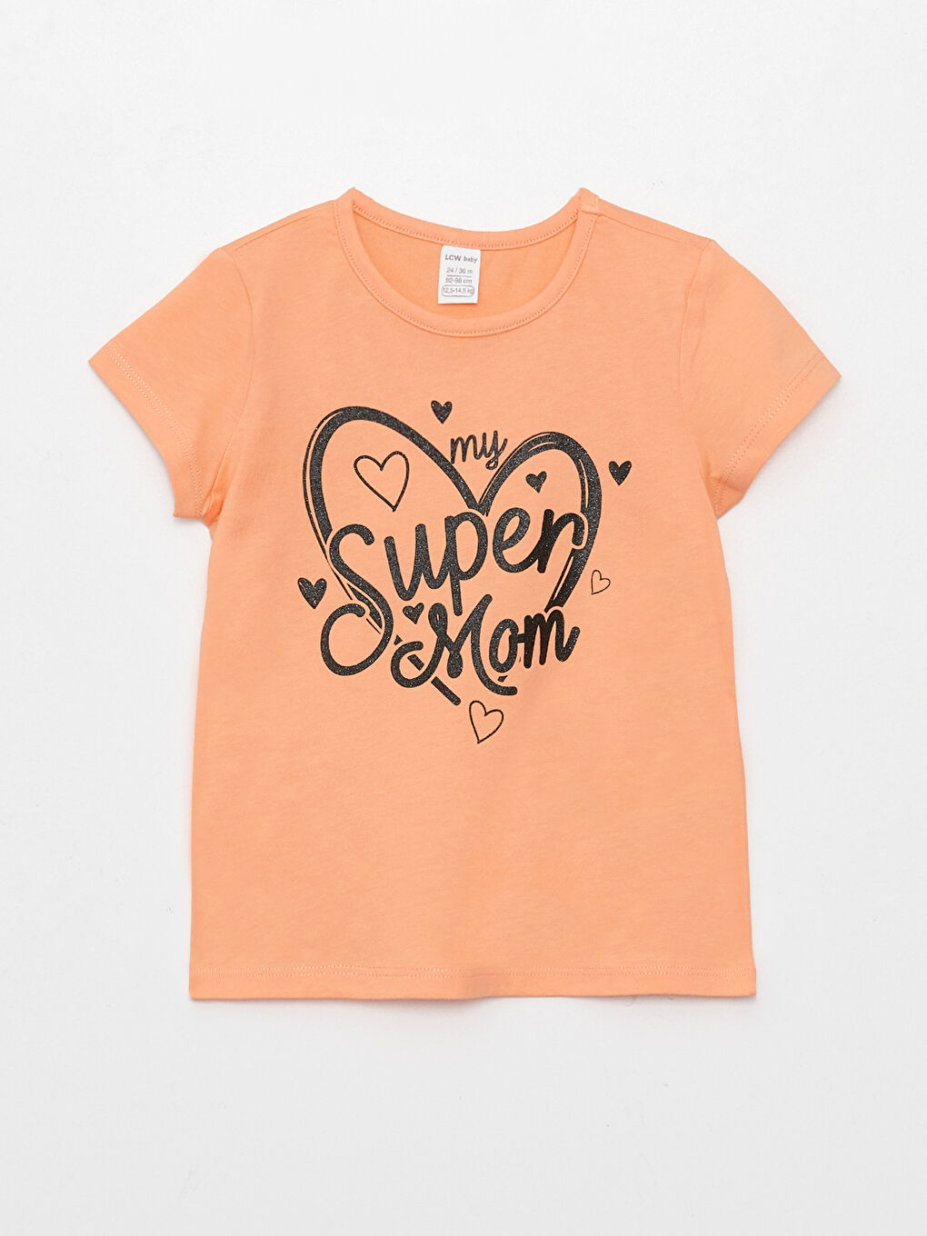 تيشيرت ياقة دائرية كم قصير مطبوع بنات رضع - مجموعة من 2-1