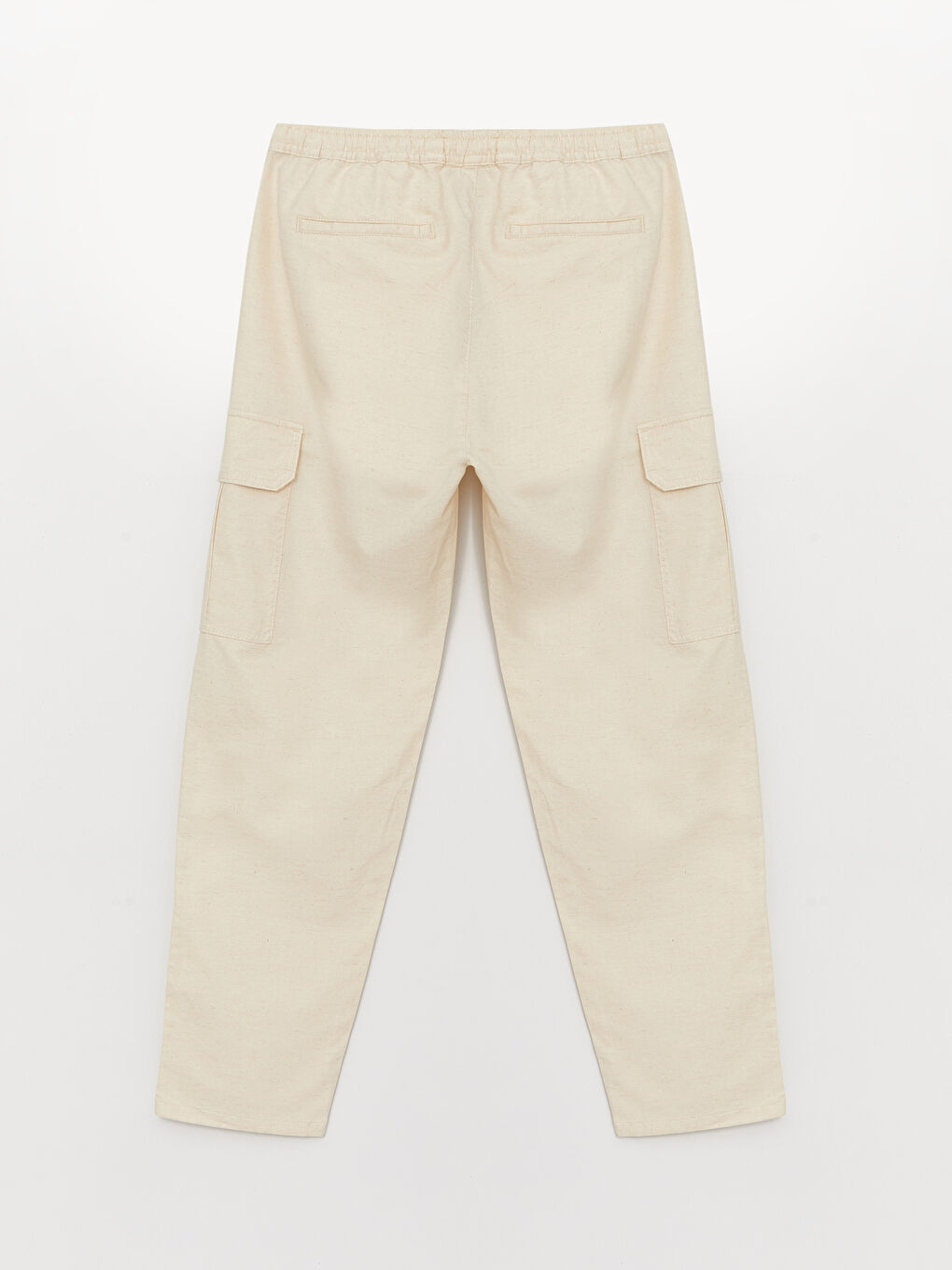 Standard Fit Linen Blended Men's Cargo Pants-6