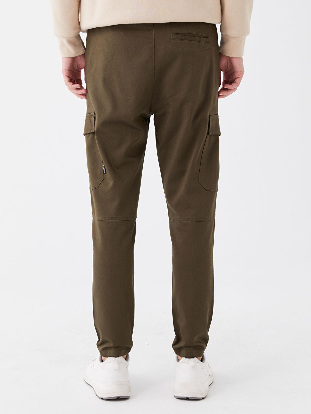 Haki Slim Fit Erkek Kargo Pantolon-4