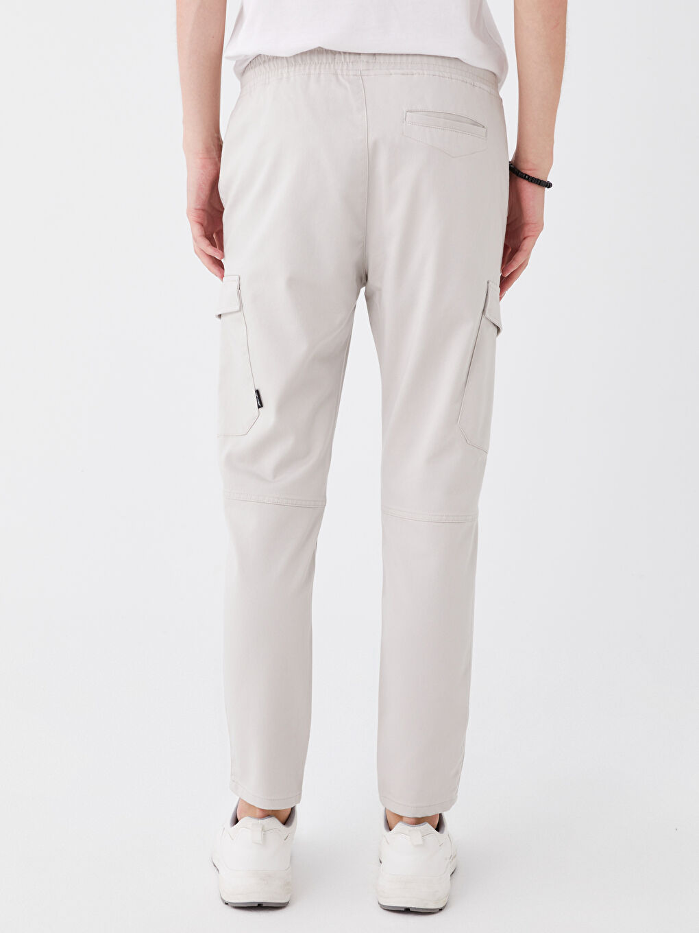 Gri Slim Fit Erkek Kargo Pantolon-4