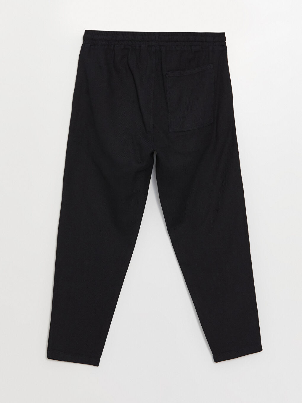 Siyah Rahat Kalıp Keten Karışımlı Erkek Pantolon-6