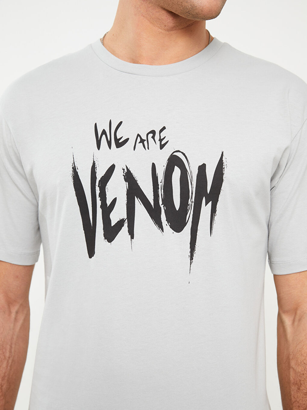 XSIDE Crew Neck Short Sleeve Venom Printed Jersey Men's T-Shirt -S3CK78Z8-FKD