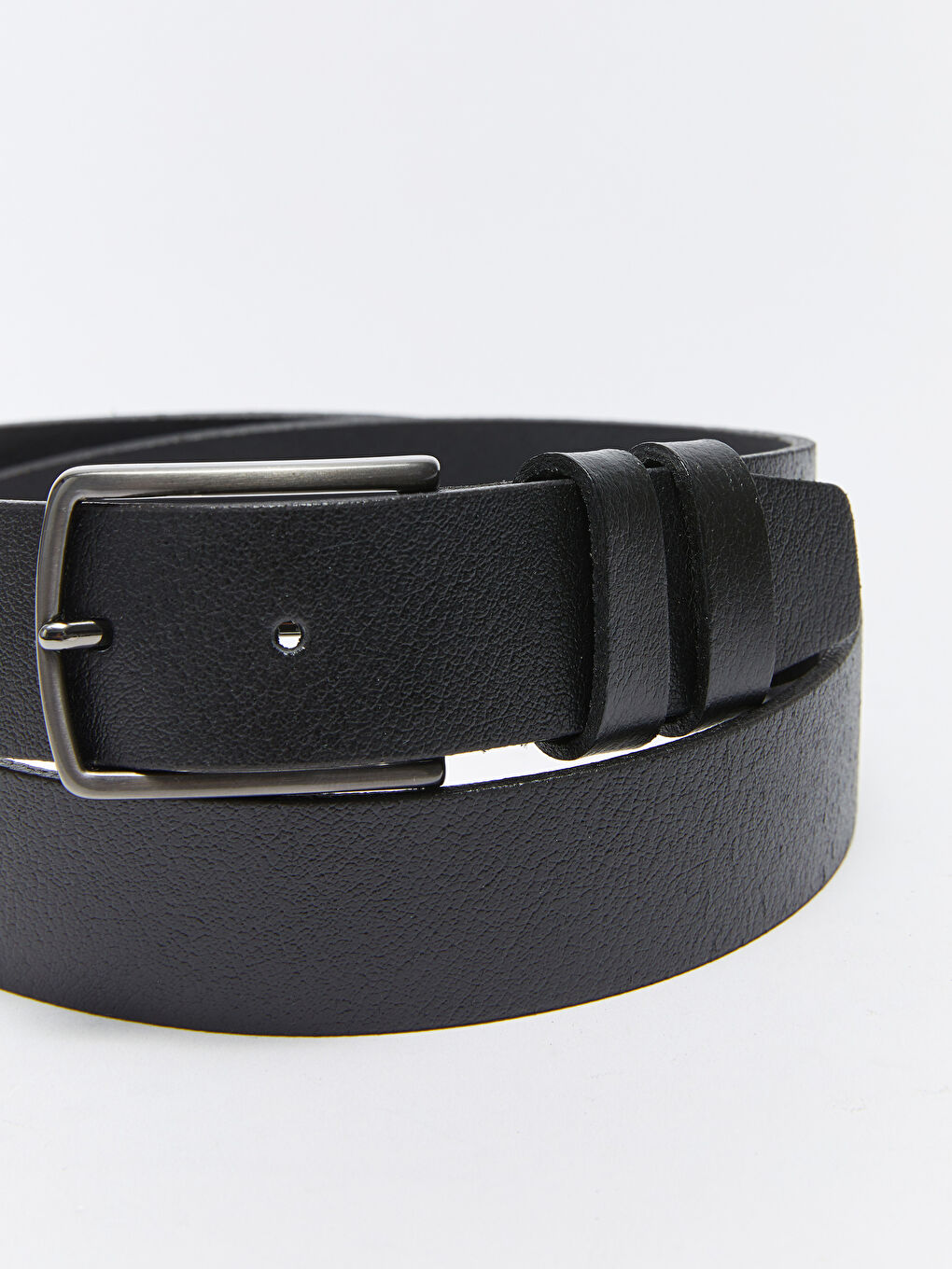 Siyah Hakiki Deri Erkek Chino Kemeri-1