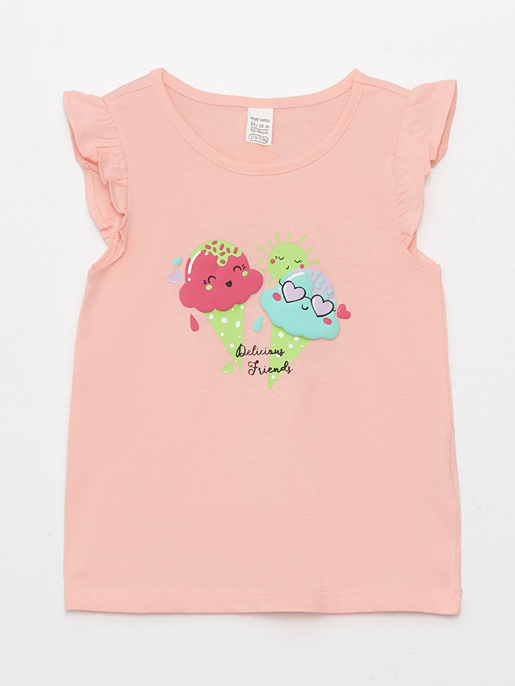 Crew Neck Printed Baby Girl Singlet 2-Pack-1