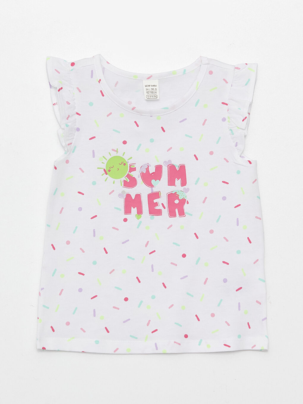 Crew Neck Printed Baby Girl Singlet 2-Pack-2