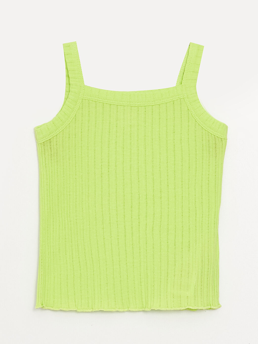 Pembe Kare Yaka Askılı Kız Bebek Atlet 2'li-3