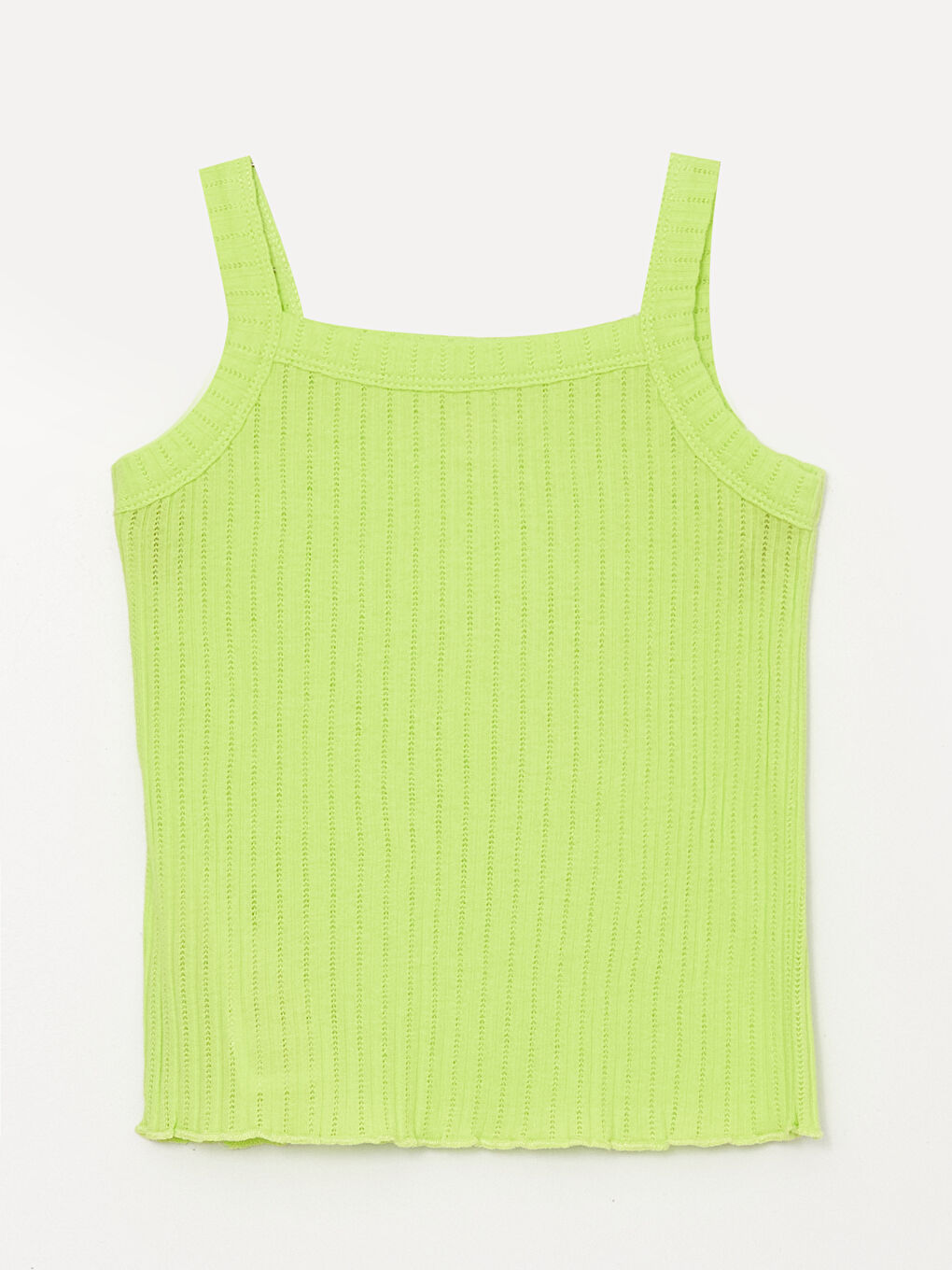 Pembe Kare Yaka Askılı Kız Bebek Atlet 2'li-4