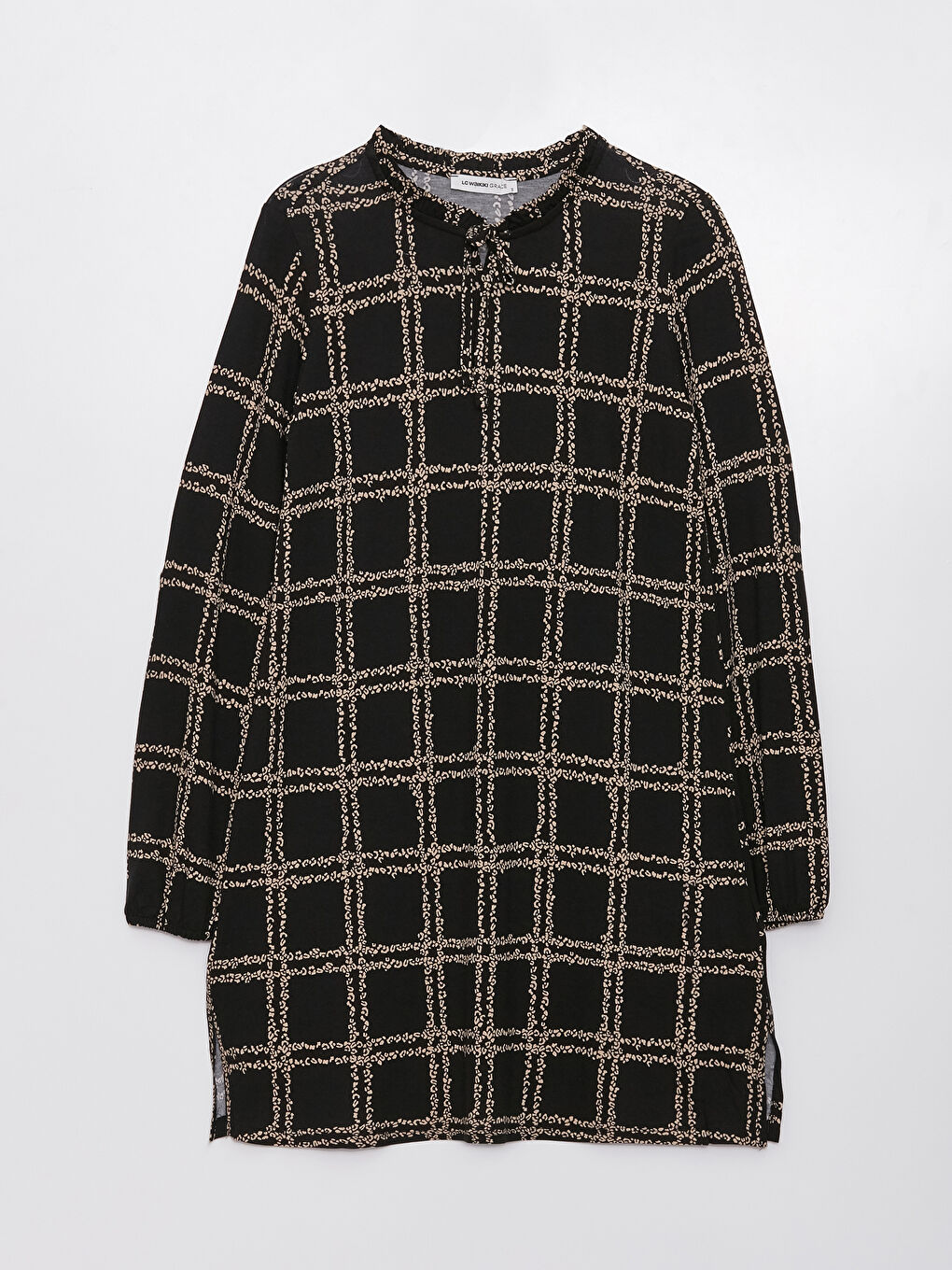 LCW Grace Tie Neck Patterned Women's Tunic -S3CL43Z8-LQJ