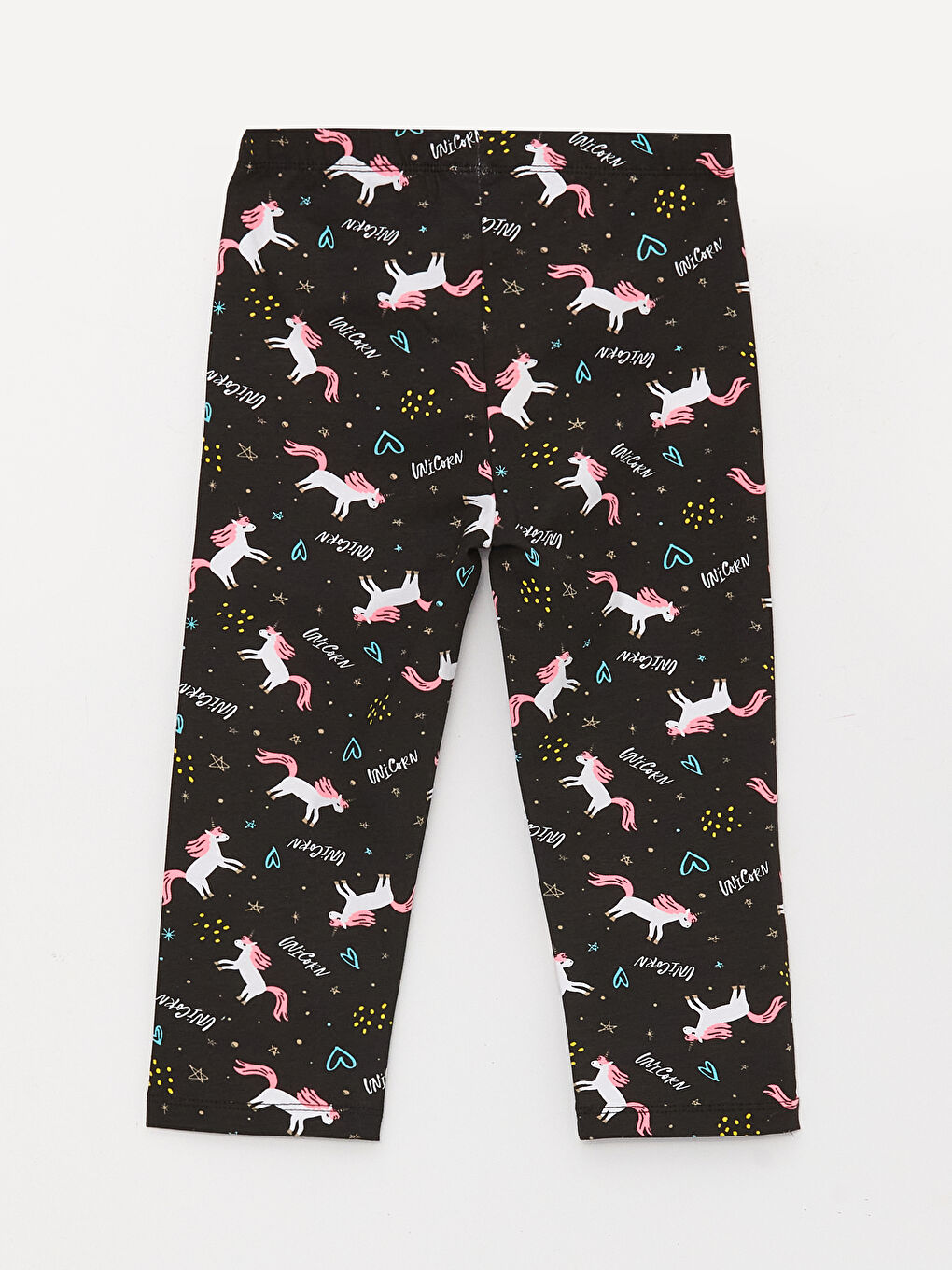 Girls' Printed 3/4 Length Leggings with Elastic Waist-1