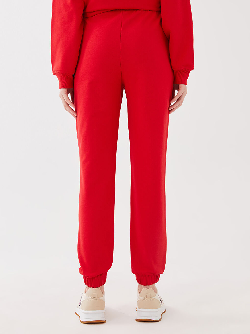LCW Vision Elastic Waist Printed Women's Thick Sweatpants -S3CL65Z8-HNK