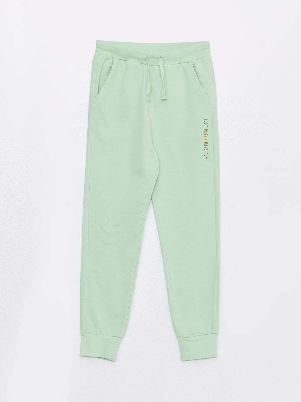 Yeşil Beli Lastikli Baskılı Erkek Çocuk Jogger Eşofman Altı