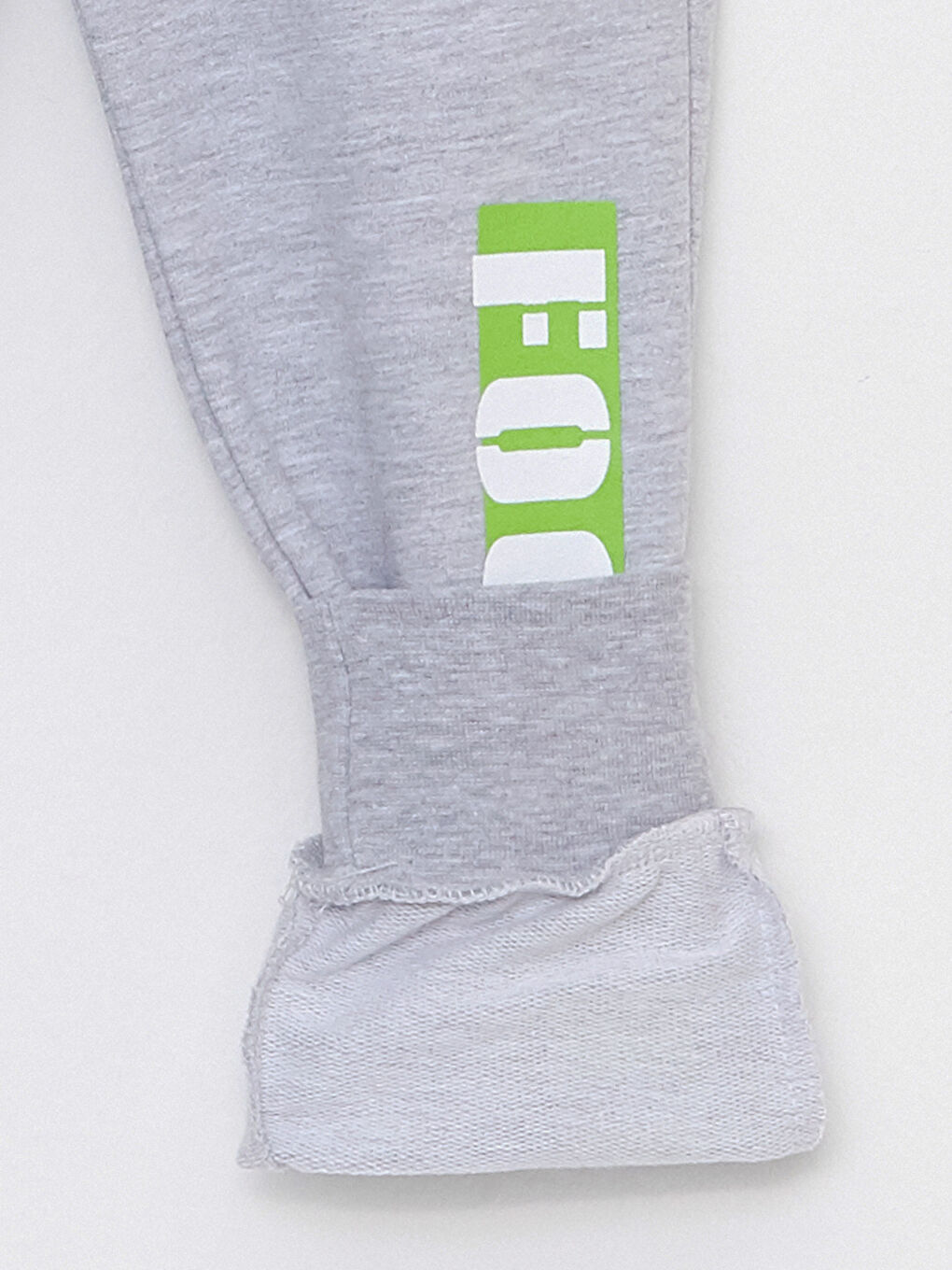 Gri Beli Lastikli Baskılı Erkek Çocuk Jogger Eşofman Altı-2