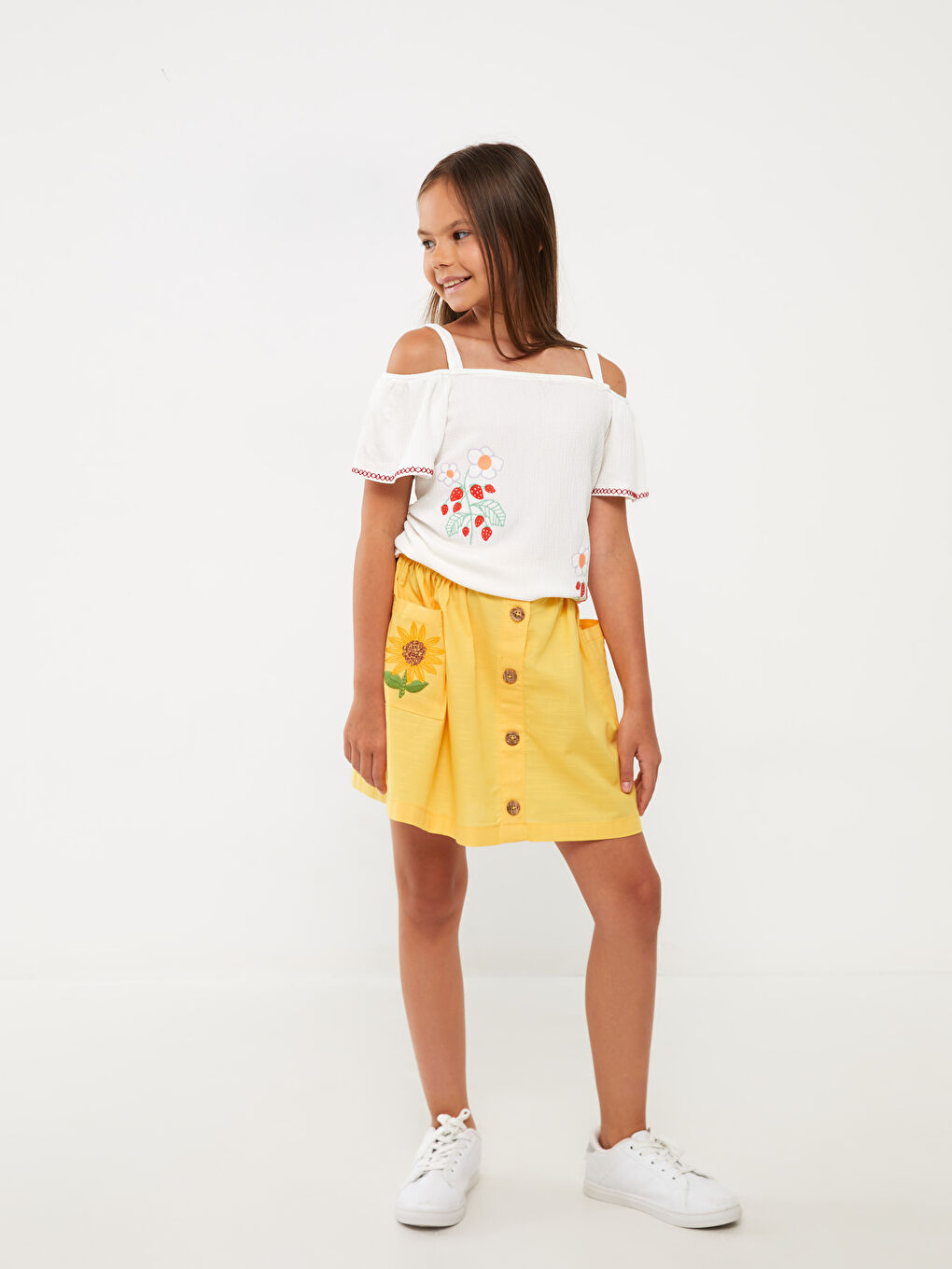 LCW Kids Embroidered Girl's Skirt -S3CL81Z4-G5J