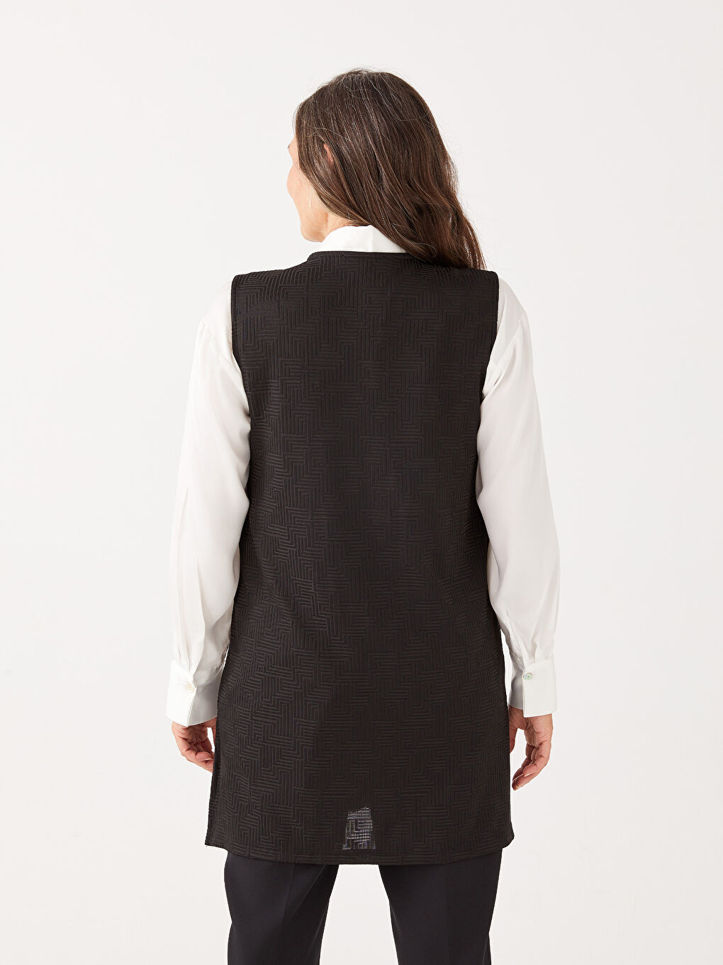 Gilet à motifs pour Femmes avec encolure en V-4