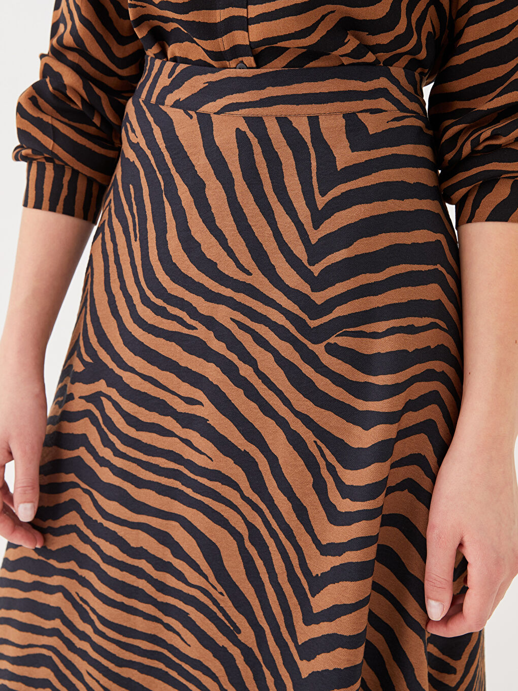 Patterned A-Cut Women's Skirt -S3CL99Z8-LQY