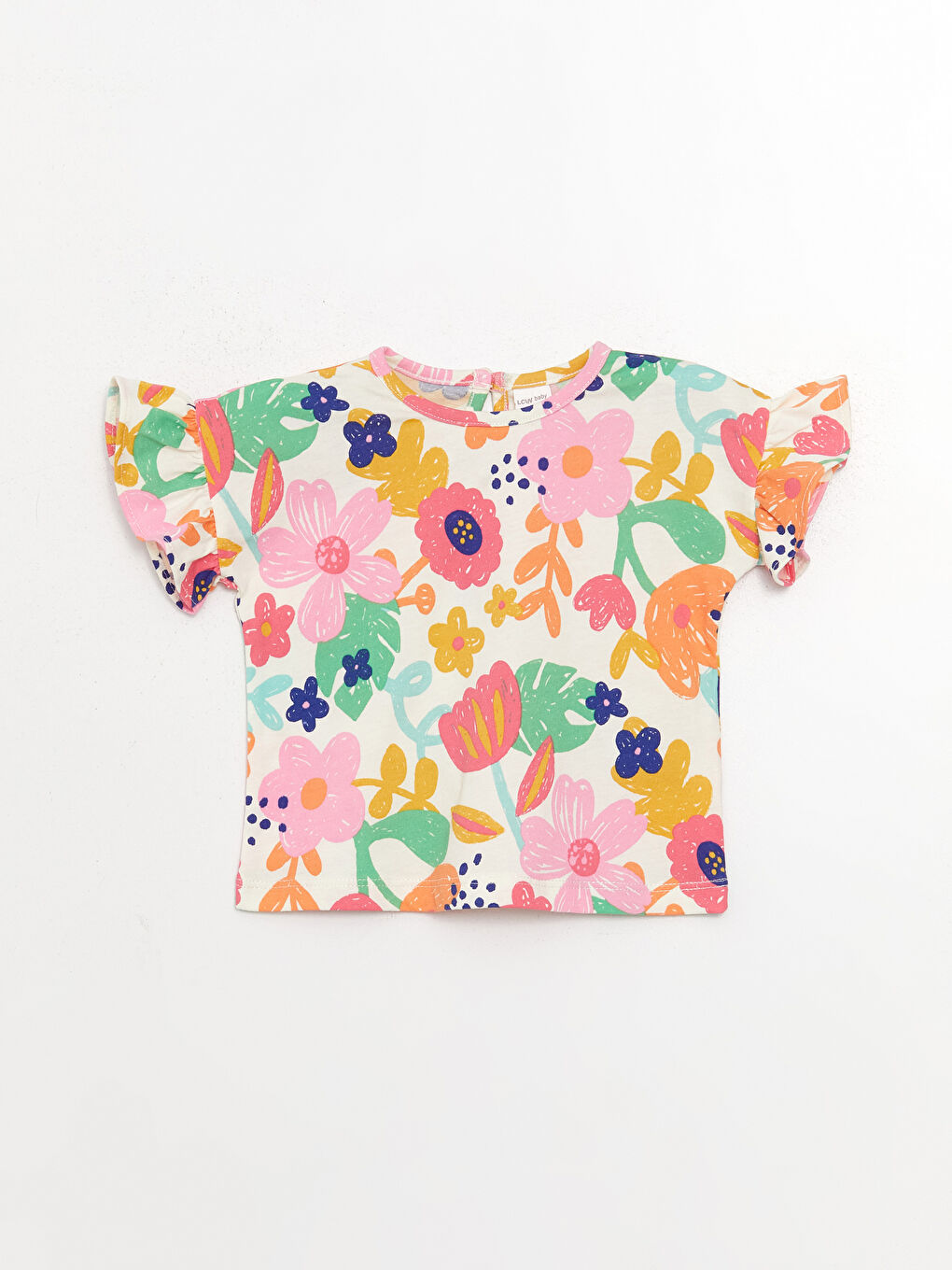 Crew Neck Patterned Baby Girl T-Shirt and Shorts 2-Pack Set-1