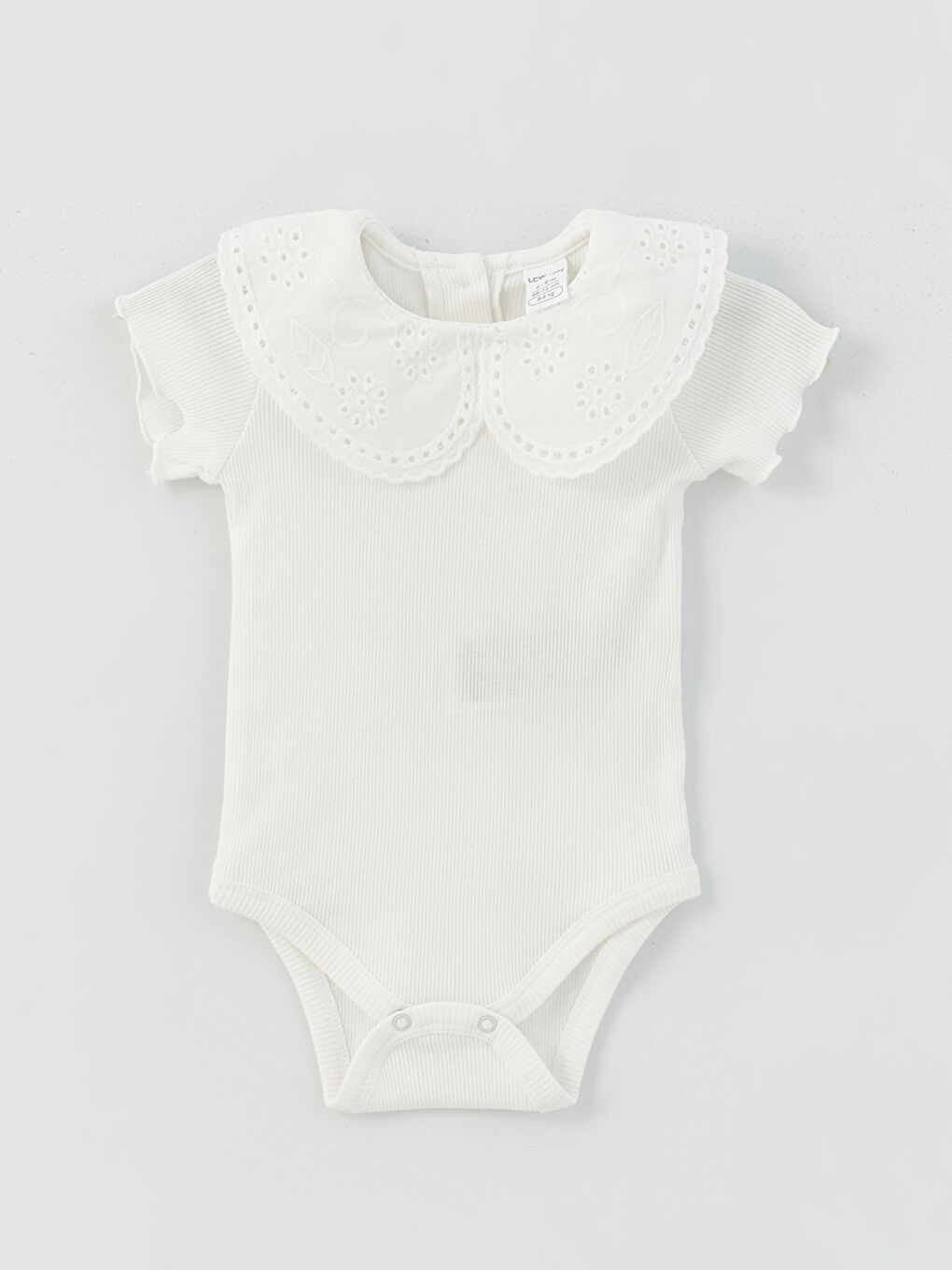 Bebe Guler Mânecă Scurtă Body cu Capse pentru Bebeluși Fete și Fustă Tutu 2 Piese-1