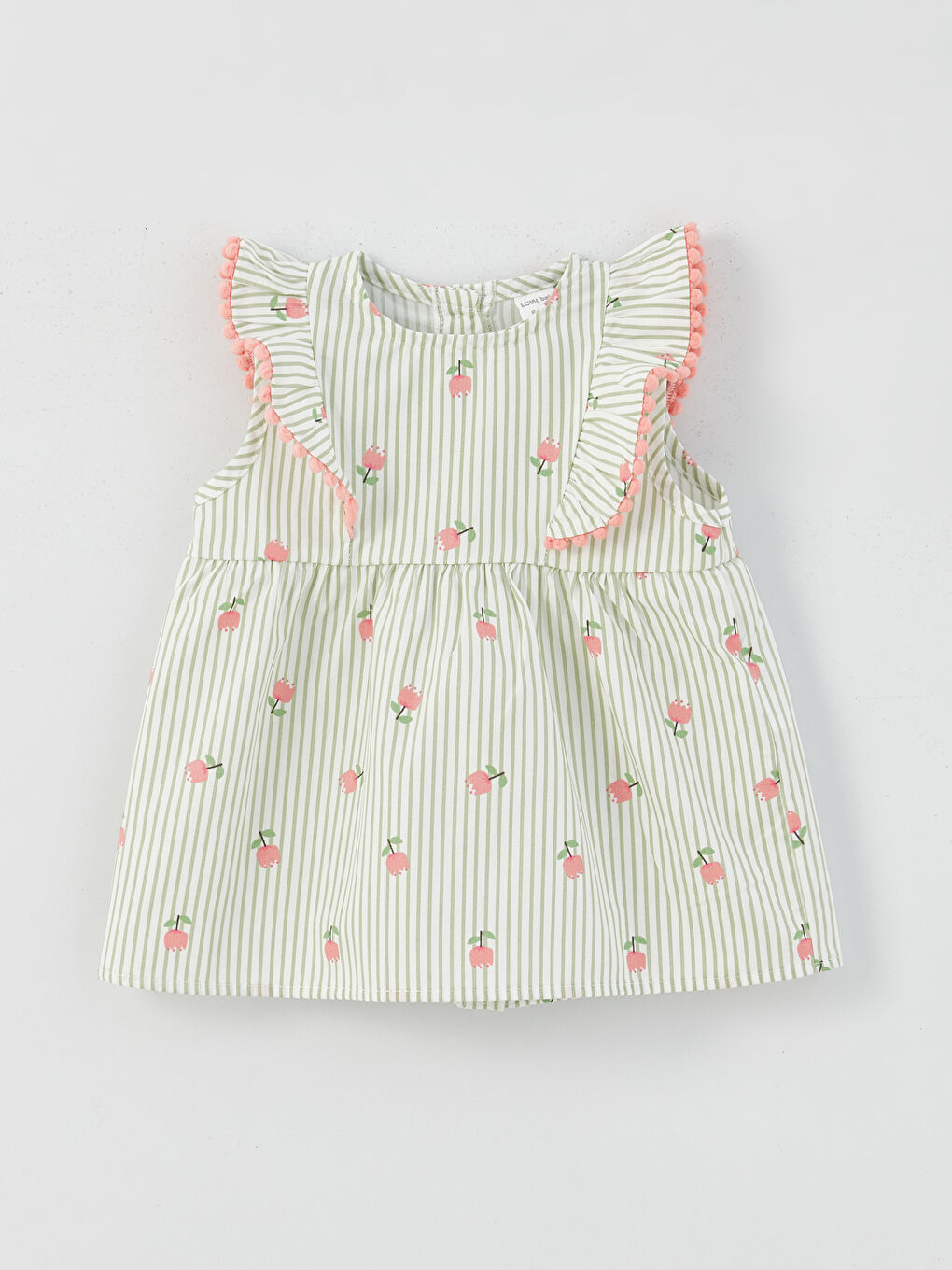 Set Bluză cu Guler Rotund Imprimată și Jambiere pentru Bebeluși Fete, Pachet de 2-1