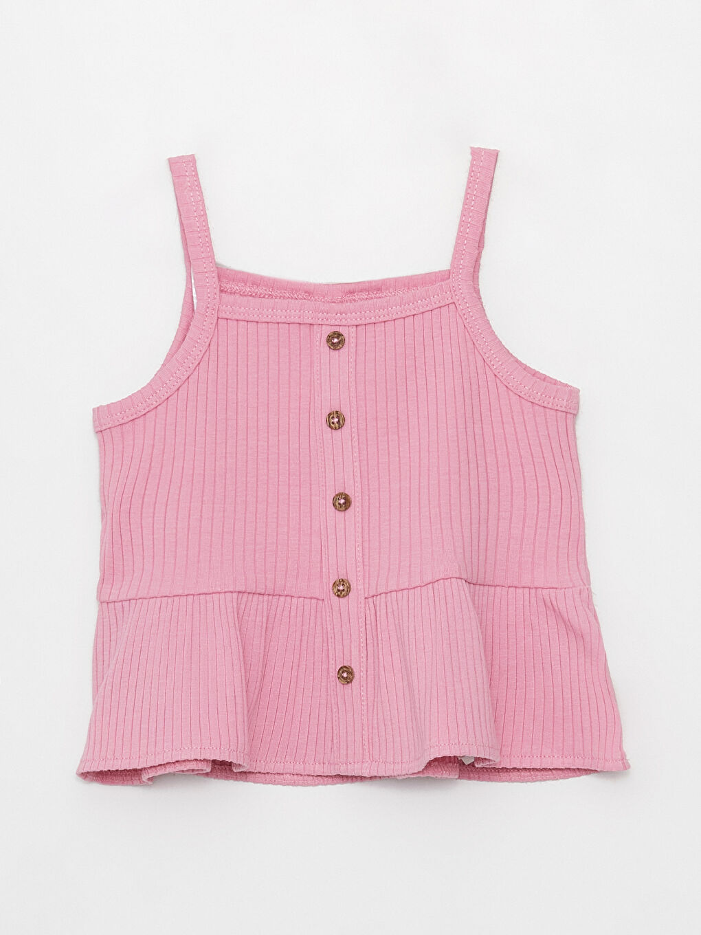 Square Collar Suspended Basic Baby Girl Blouse and Shorts 2-Pack Set-1