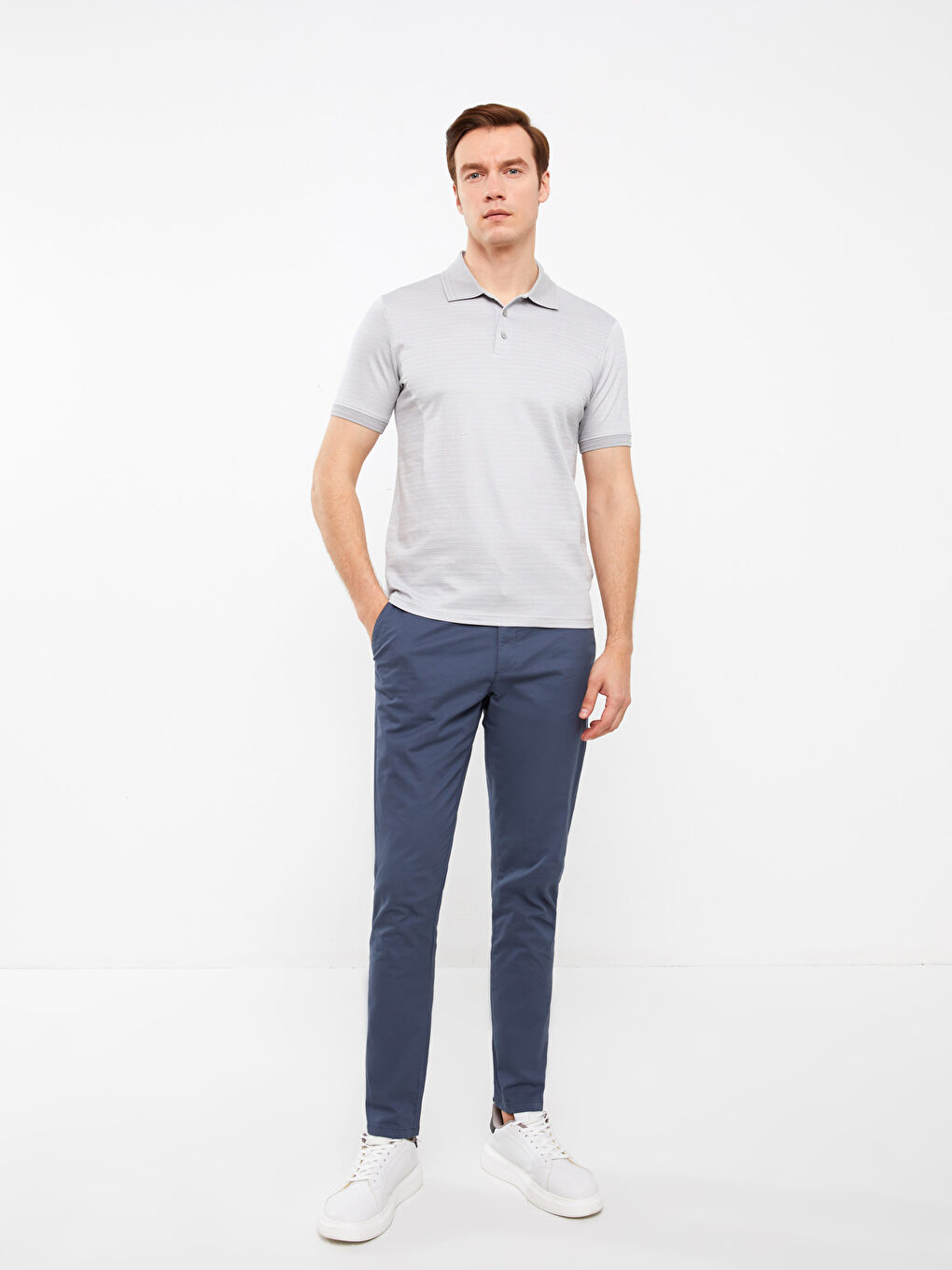 Tricou pentru Bărbați Mercerizat cu Guler Polo și Mânecă Scurtă-2