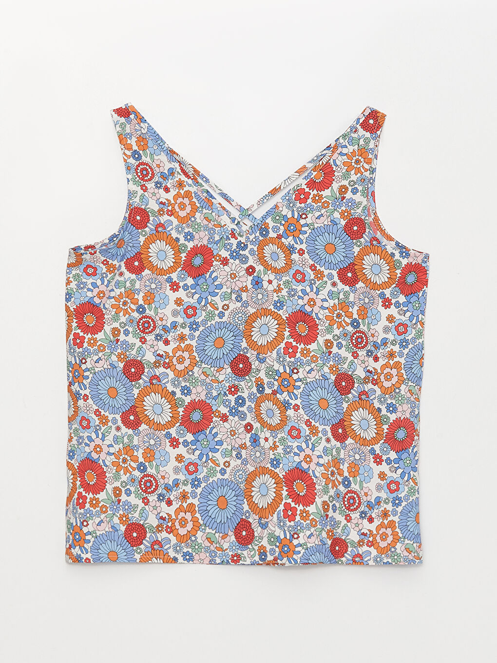 V-Neck Patterned Women's Blouse-6