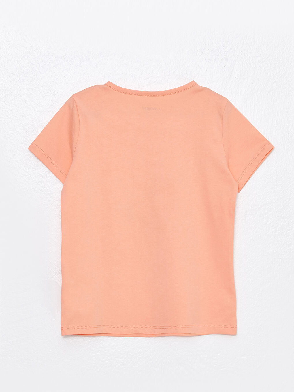 تيشيرت للبنات بياقة دائرية مطبوع كم قصير-2