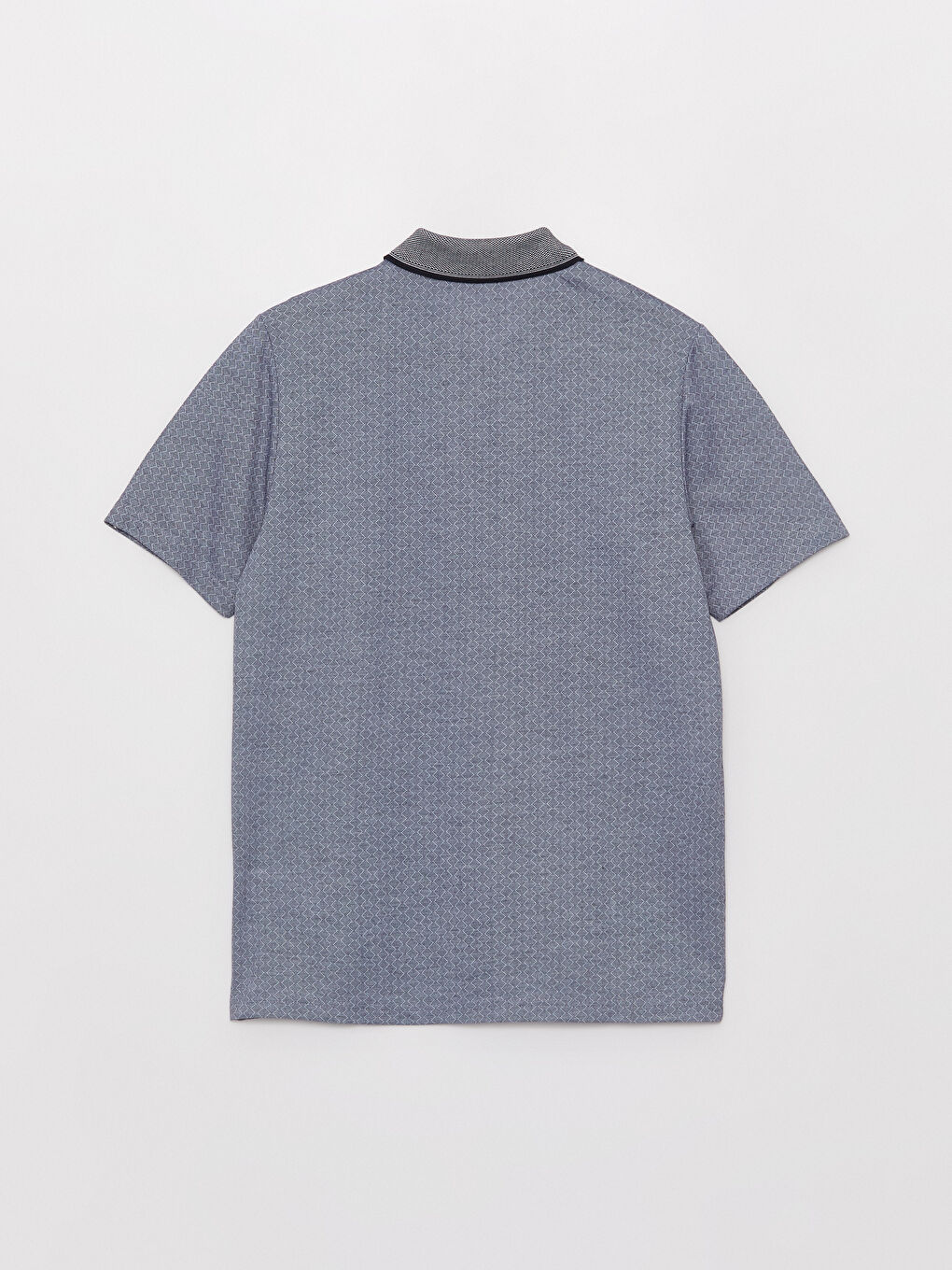 Lacivert Merserize Polo Yaka Kısa Kollu Erkek Tişört-6