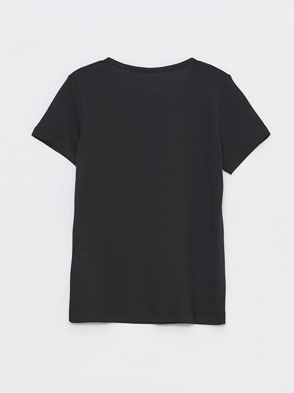 Crew Neck Printed Short Sleeve Girls' T-Shirt-1