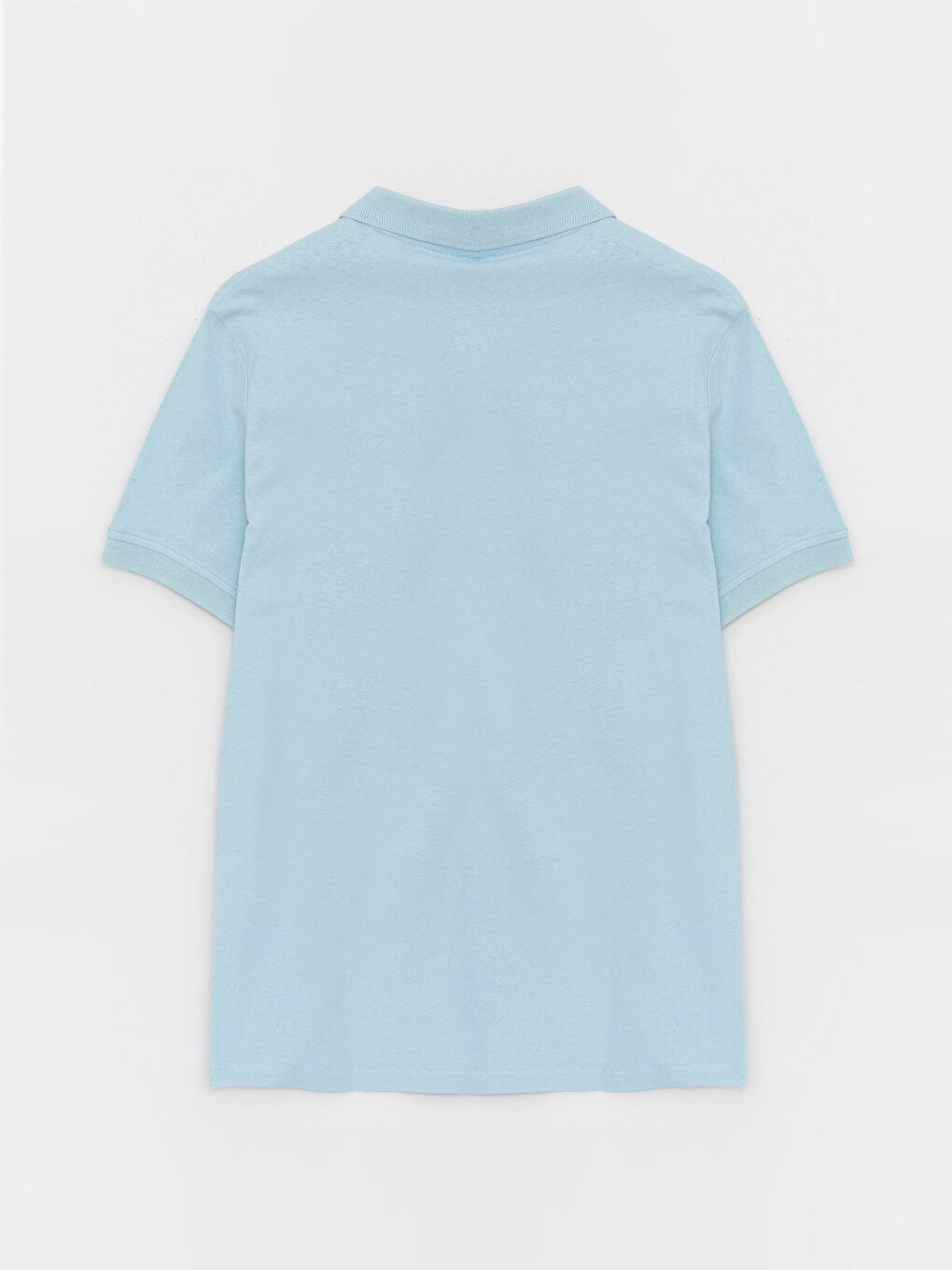 Polo Neck Short Sleeve Linen Blended Men's T-Shirt-7